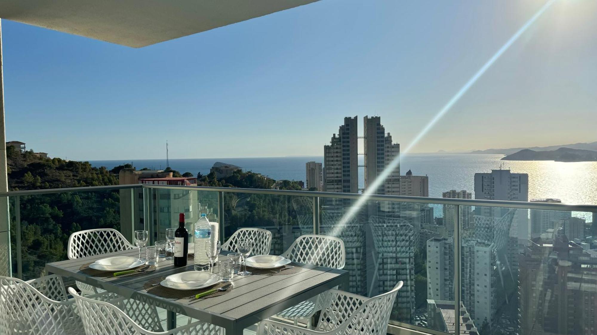 Highrise Apartment With Stunning Views From Private Balcony 85 貝尼多姆 外观 照片